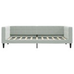vidaXL Pat de zi cu extensie și sertare, gri deschis 90x190 cm catifea
