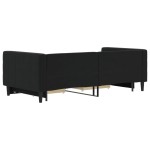 vidaXL Pat de zi cu extensie și sertare, negru, 90x190 cm, catifea vidaXL Pat de zi cu extensie și sertare, negru, 90x190 cm, catifea