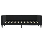 vidaXL Pat de zi cu extensie și sertare, negru, 90x190 cm, catifea vidaXL Pat de zi cu extensie și sertare, negru, 90x190 cm, catifea