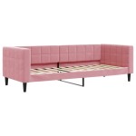 vidaXL Pat de zi cu extensie și sertare, roz, 80x200 cm, catifea vidaXL Pat de zi cu extensie și sertare, roz, 80x200 cm, catifea