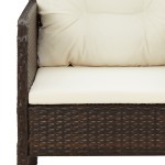 vidaXL Set șezlong de grădină cu perne, 2 piese, maro, poliratan vidaXL Set șezlong de grădină cu perne, 2 piese, maro, poliratan