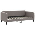 vidaXL Pat de zi cu saltea, gri taupe, 90x200 cm, textil