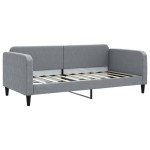 vidaXL Pat de zi cu saltea, gri deschis, 90x190 cm, textil