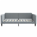 vidaXL Pat de zi cu saltea, gri deschis, 90x190 cm, textil
