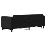 vidaXL Pat de zi cu extensie, negru, 80x200 cm, textil vidaXL Pat de zi cu extensie, negru, 80x200 cm, textil