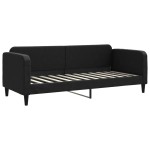 vidaXL Pat de zi cu extensie, negru, 80x200 cm, textil vidaXL Pat de zi cu extensie, negru, 80x200 cm, textil