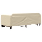 vidaXL Pat de zi cu extensie, crem, 80x200 cm, textil vidaXL Pat de zi cu extensie, crem, 80x200 cm, textil