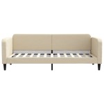 vidaXL Pat de zi cu extensie, crem, 80x200 cm, textil vidaXL Pat de zi cu extensie, crem, 80x200 cm, textil
