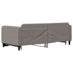 vidaXL Pat de zi cu extensie, gri taupe, 90x200 cm, textil