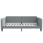vidaXL Pat de zi cu extensie, gri deschis, 100x200 cm, textil vidaXL Pat de zi cu extensie, gri deschis, 100x200 cm, textil