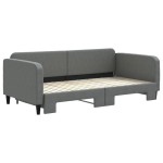 vidaXL Pat de zi cu extensie, gri închis, 100x200 cm, textil vidaXL Pat de zi cu extensie, gri închis, 100x200 cm, textil