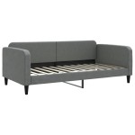 vidaXL Pat de zi cu extensie, gri închis, 100x200 cm, textil vidaXL Pat de zi cu extensie, gri închis, 100x200 cm, textil