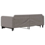 vidaXL Pat de zi cu extensie, gri taupe, 100x200 cm, textil vidaXL Pat de zi cu extensie, gri taupe, 100x200 cm, textil