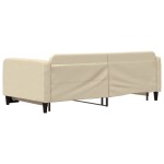 vidaXL Pat de zi cu extensie, crem, 100x200 cm, textil vidaXL Pat de zi cu extensie, crem, 100x200 cm, textil