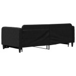 vidaXL Pat de zi cu extensie, negru, 90x190 cm, textil vidaXL Pat de zi cu extensie, negru, 90x190 cm, textil