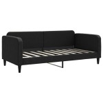 vidaXL Pat de zi cu extensie, negru, 90x190 cm, textil vidaXL Pat de zi cu extensie, negru, 90x190 cm, textil