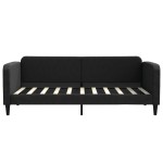 vidaXL Pat de zi cu extensie, negru, 90x190 cm, textil vidaXL Pat de zi cu extensie, negru, 90x190 cm, textil