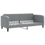 vidaXL Pat de zi cu extensie și sertare, gri deschis, 80x200 cm textil