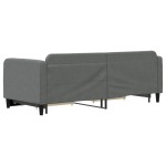 vidaXL Pat de zi cu extensie și sertare, gri închis, 80x200 cm textil