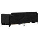 vidaXL Pat de zi cu extensie și sertare, negru, 80x200 cm, textil vidaXL Pat de zi cu extensie și sertare, negru, 80x200 cm, textil