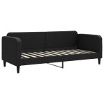 vidaXL Pat de zi cu extensie și sertare, negru, 80x200 cm, textil vidaXL Pat de zi cu extensie și sertare, negru, 80x200 cm, textil