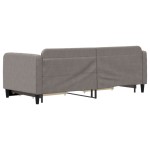 vidaXL Pat de zi cu extensie și sertare, gri taupe, 80x200 cm, textil