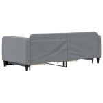 vidaXL Pat de zi cu extensie și sertare, gri deschis, 90x200 cm textil