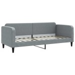 vidaXL Pat de zi cu extensie și sertare, gri deschis, 80x200 cm textil
