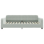 vidaXL Pat de zi cu saltea, gri deschis, 80x200 cm, catifea