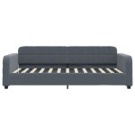 vidaXL Pat de zi cu saltea, gri închis, 80x200 cm, catifea