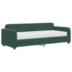 vidaXL Pat de zi cu saltea, verde închis, 80x200 cm, catifea