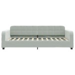 vidaXL Pat de zi cu saltea, gri deschis, 100x200 cm, catifea