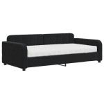 vidaXL Pat de zi cu saltea, negru, 100x200 cm, catifea vidaXL Pat de zi cu saltea, negru, 100x200 cm, catifea