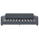 vidaXL Pat de zi cu saltea, gri închis, 90x190 cm, catifea