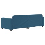 vidaXL Pat de zi cu extensie, albastru, 80x200 cm, catifea
