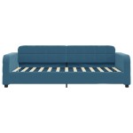 vidaXL Pat de zi cu extensie, albastru, 80x200 cm, catifea