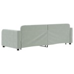 vidaXL Pat de zi cu extensie, gri deschis, 80x200 cm, catifea vidaXL Pat de zi cu extensie, gri deschis, 80x200 cm, catifea