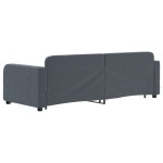 vidaXL Pat de zi cu extensie, gri închis, 80x200 cm, catifea