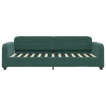 vidaXL Pat de zi cu extensie, verde închis, 80x200 cm, catifea