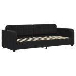 vidaXL Pat de zi cu extensie, negru, 80x200 cm, catifea vidaXL Pat de zi cu extensie, negru, 80x200 cm, catifea