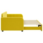 vidaXL Pat de zi cu extensie, galben, 80x200 cm, catifea