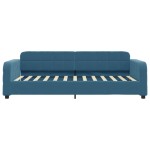vidaXL Pat de zi cu extensie, albastru, 90x200 cm, catifea vidaXL Pat de zi cu extensie, albastru, 90x200 cm, catifea