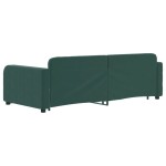 vidaXL Pat de zi cu extensie, verde închis, 90x200 cm, catifea