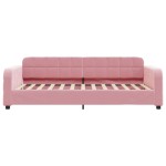 vidaXL Pat de zi cu extensie, roz, 90x200 cm, catifea