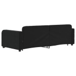 vidaXL Pat de zi cu extensie, negru, 90x200 cm, catifea vidaXL Pat de zi cu extensie, negru, 90x200 cm, catifea