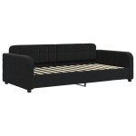 vidaXL Pat de zi cu extensie, negru, 90x200 cm, catifea vidaXL Pat de zi cu extensie, negru, 90x200 cm, catifea