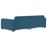 vidaXL Pat de zi cu extensie, albastru, 100x200 cm, catifea