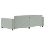 vidaXL Pat de zi cu extensie, gri deschis, 100x200 cm, catifea vidaXL Pat de zi cu extensie, gri deschis, 100x200 cm, catifea