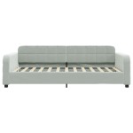 vidaXL Pat de zi cu extensie, gri deschis, 100x200 cm, catifea vidaXL Pat de zi cu extensie, gri deschis, 100x200 cm, catifea