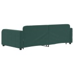 vidaXL Pat de zi cu extensie, verde închis, 100x200 cm, catifea